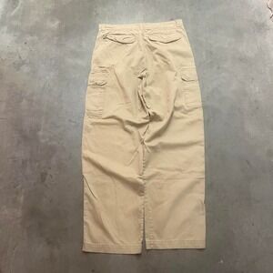 Y2K old navy men's beige baggy cargo pants skater utility 36